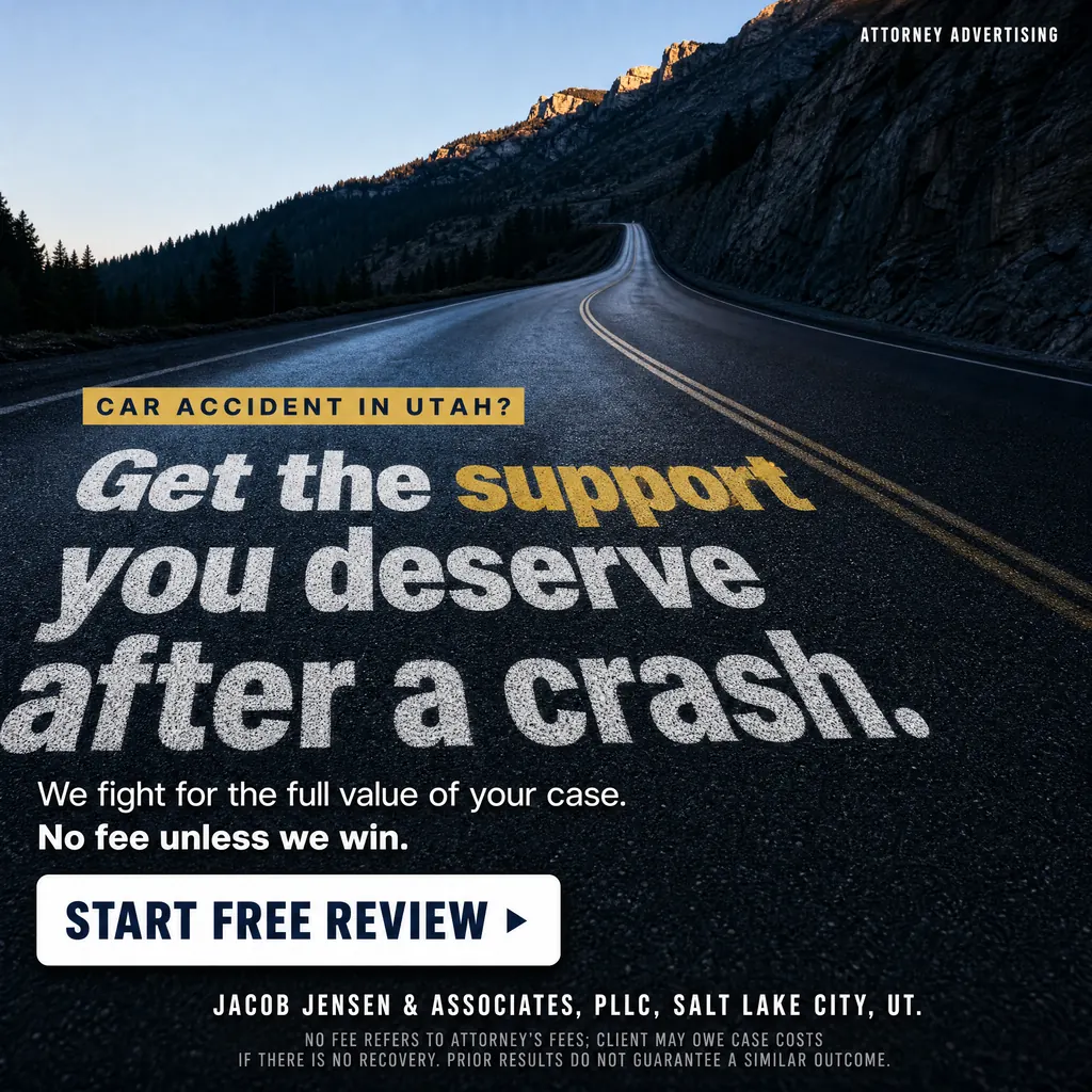 Top performing car accident ad creative, Jacob Jensen & Associates